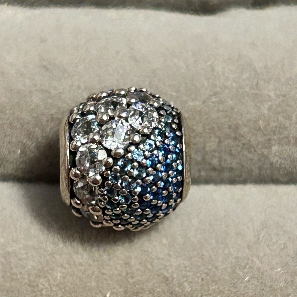 Authentic Pandora Blue Enchanted Pave Charm
